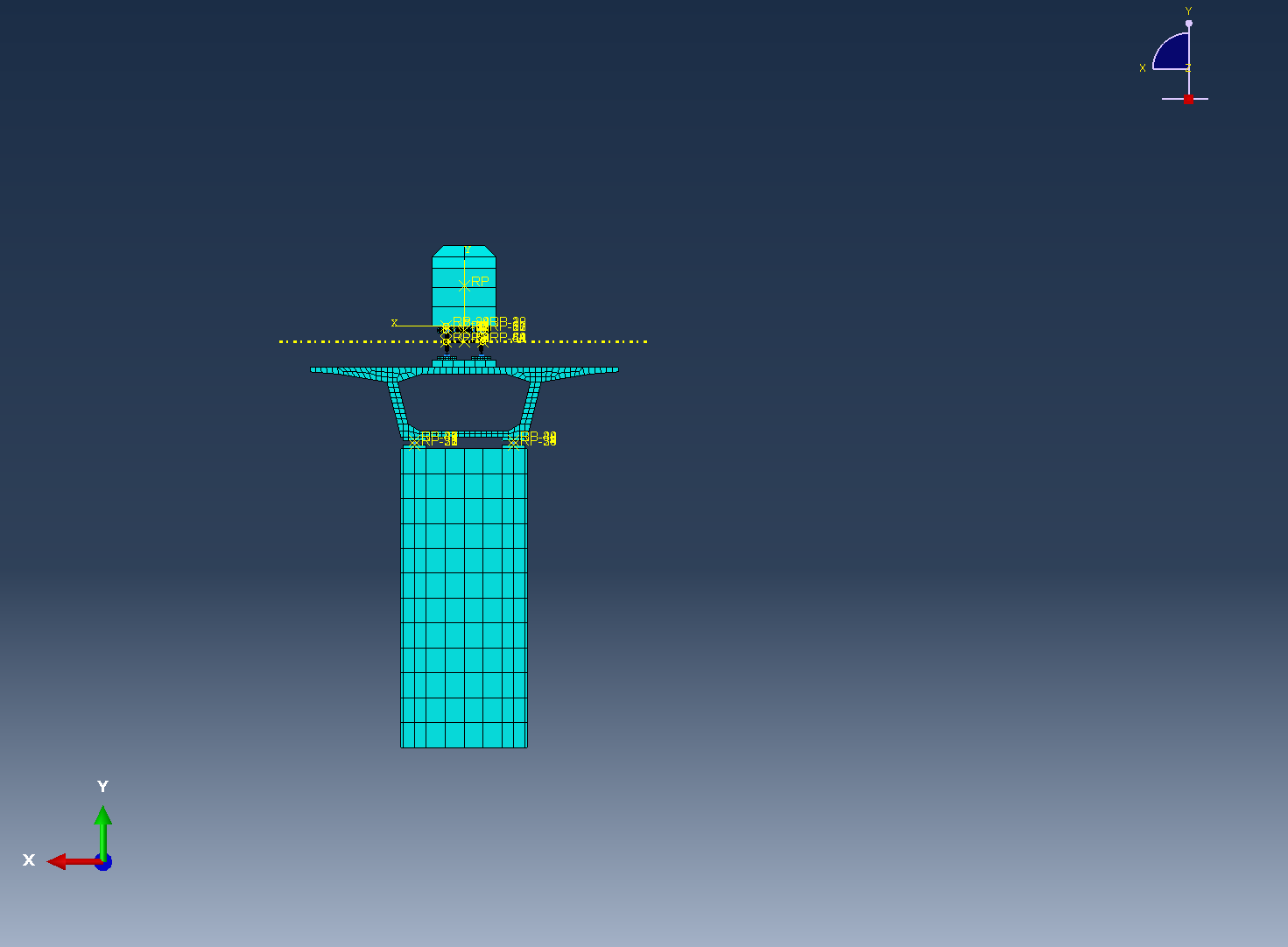Abaqus车轨桥耦合模型的图1